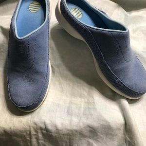 Lands End Women’s light blue slip on shoes.
